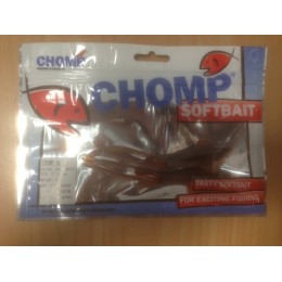 CHOMP SQUID SOFTBAIT, BROWN/WHITE, 5" (130mm), 11 GRAMS, 2P/BAG TRIAL PACK